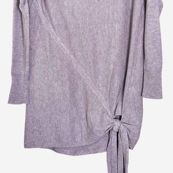 J. Crew Tie Waist Tunic Sweater XXXS Wool Blend Heathered Orchid Oversized - Picture 4 of 9
